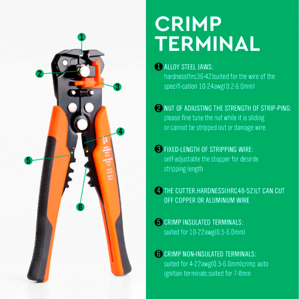 Auto-Mow Wire Stripper 5-In-1