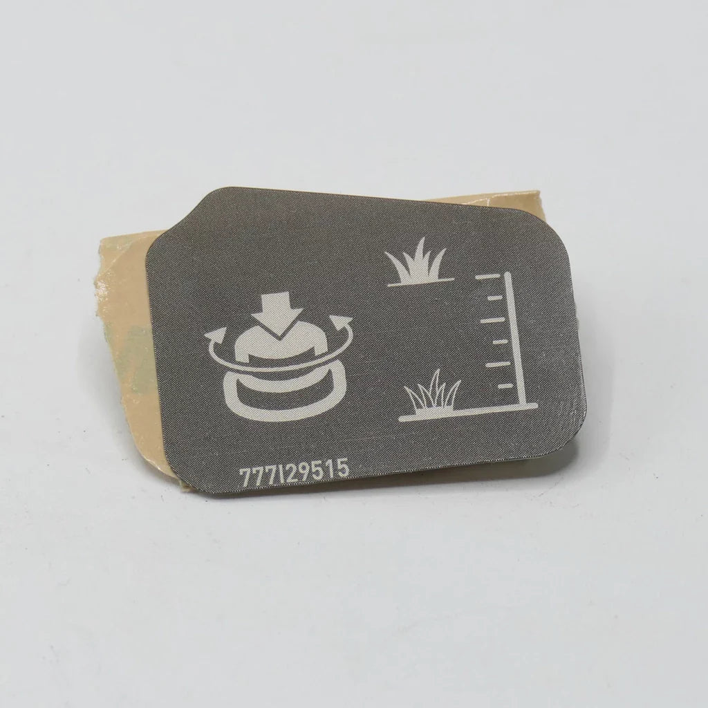 Label Mower Ht Adjustment