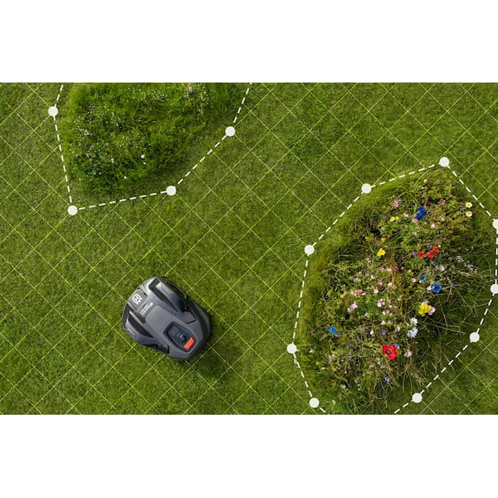 Bild på Husqvarna Automower® 410Xe Nera Med Slinglös Teknik (Offert) hos Robotshoppen.