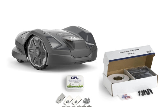 Bild på Husqvarna Automower® 310E Nera Startpaket (Offert) hos Robotshoppen.